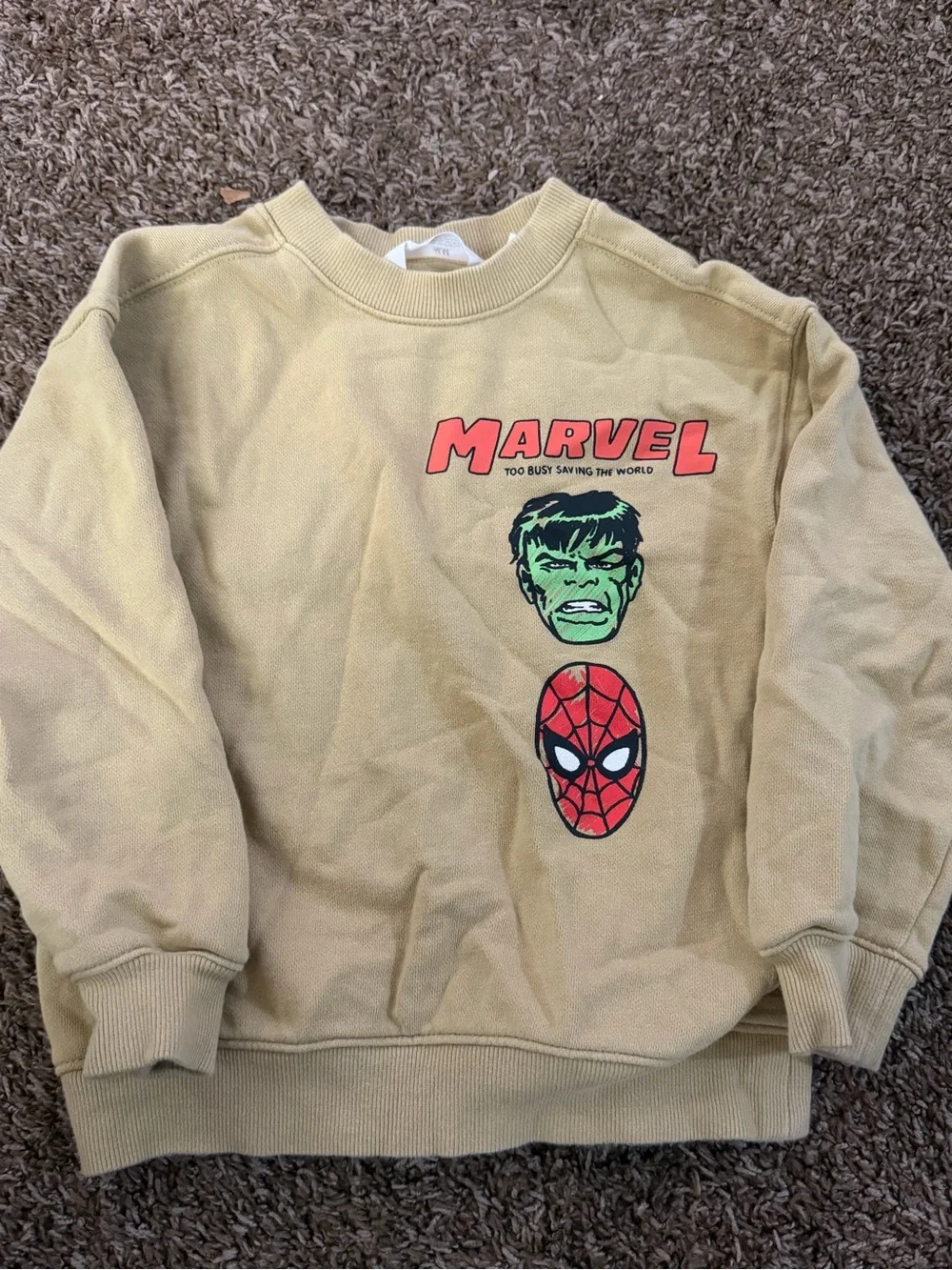 Marvel Kids Tan Graphic Sweatshirt size 5T